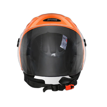 STUDDS Ray Super Vibrant Orange Half Face Helmet