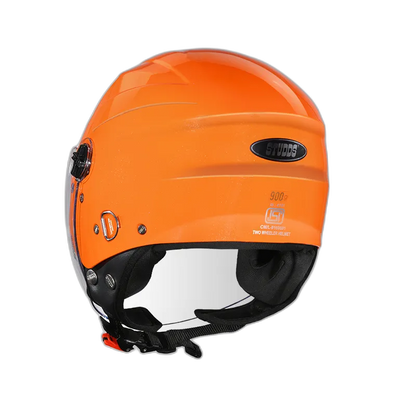 STUDDS Ray Super Vibrant Orange Half Face Helmet