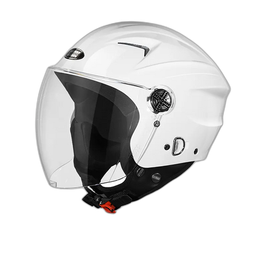STUDDS Ray Super White Half Face Helmet