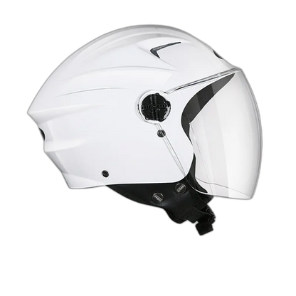 STUDDS Ray Super White Half Face Helmet