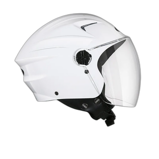 STUDDS Ray Super White Half Face Helmet