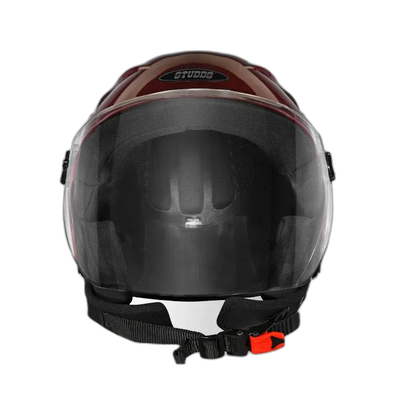STUDDS Ray Super Wine Red Half Face Helmet