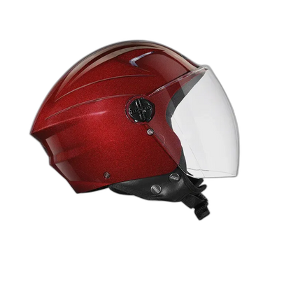 STUDDS Ray Super Wine Red Half Face Helmet