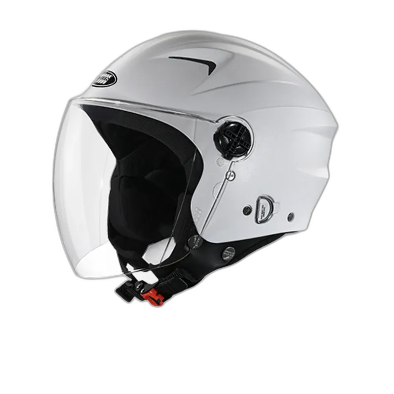 STUDDS Ray White Half Face Helmet