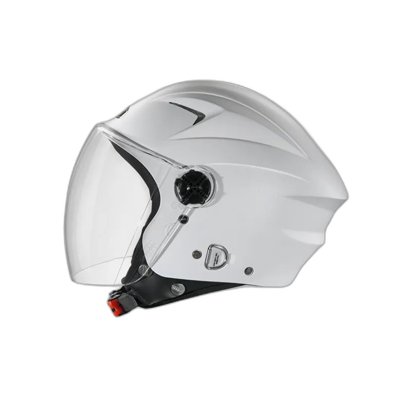STUDDS Ray White Half Face Helmet