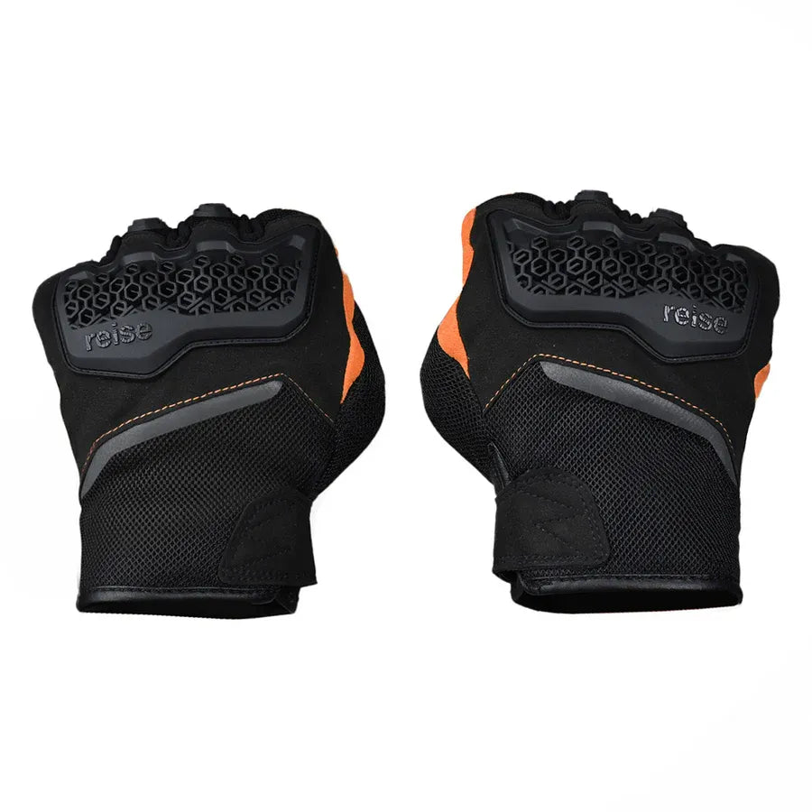 Reise Strada Black Orange Gloves Riding Gears