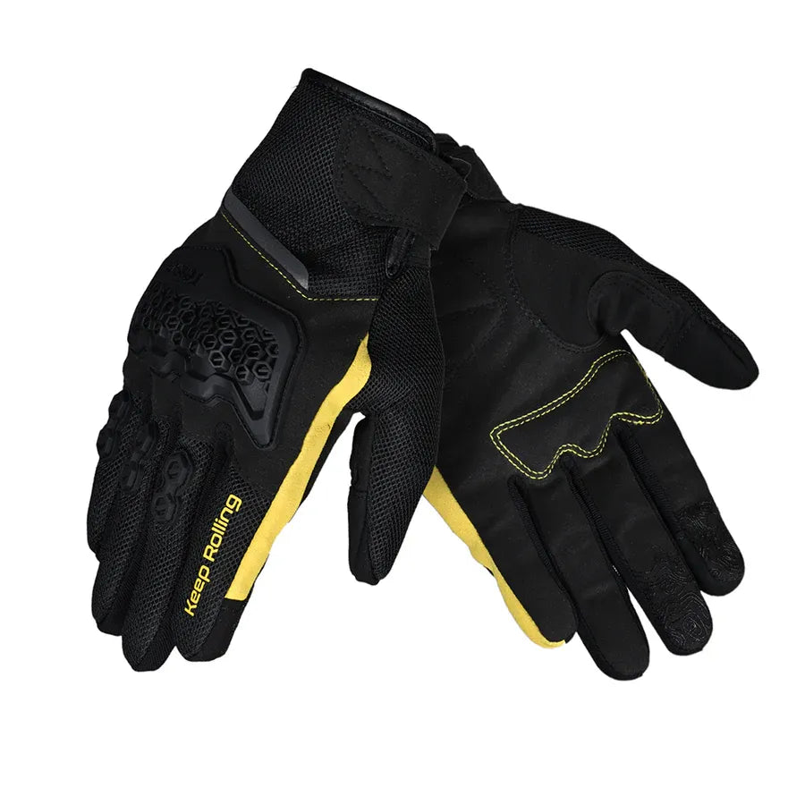 Reise Strada Black Yellow Gloves Riding Gears