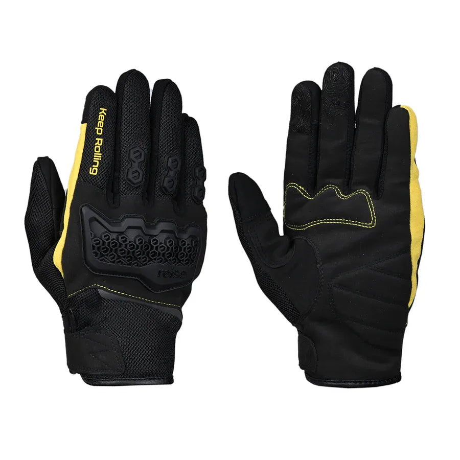 Reise Strada Black Yellow Gloves Riding Gears