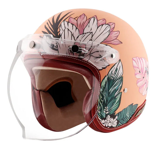 AXOR Retro Jet Hawai Peach Half Face Helmet