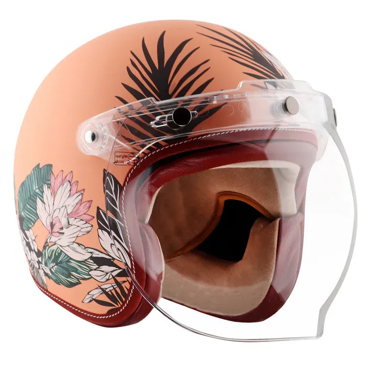 AXOR Retro Jet Hawai Peach Half Face Helmet