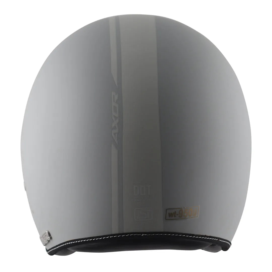 AXOR Retro Jet Euro Globe Dull Cool Grey Half Face Helmet