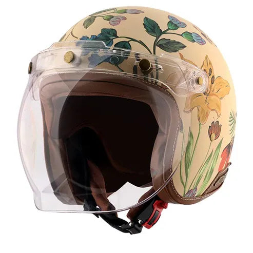 AXOR Retro Jet Ibiza Beige Womens Half Face Helmet