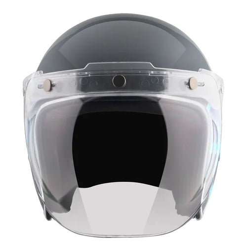 AXOR Retro Jet Sportz C13 Athena Grey Blue Half Face Helmet