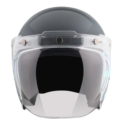 AXOR Retro Jet Sportz C13 Athena Grey Blue Half Face Helmet