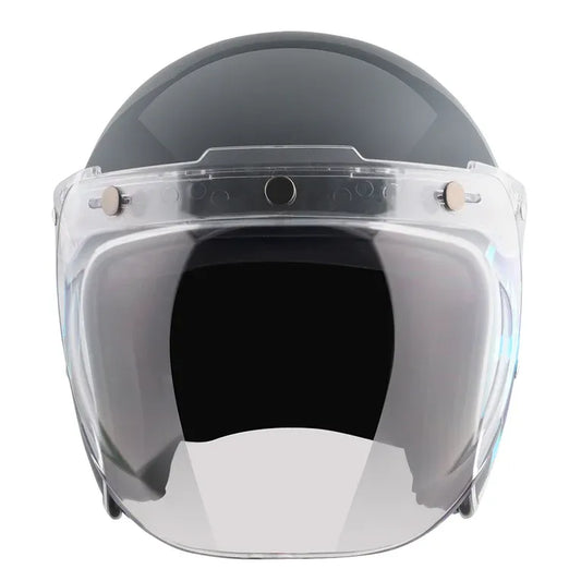 AXOR Retro Jet Sportz C13 Athena Grey Blue Half Face Helmet