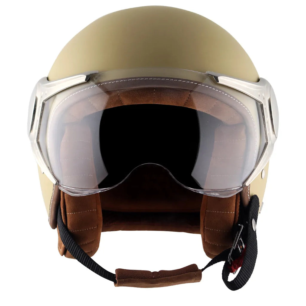 AXOR Retro Jet West Dull Desert Storm Half Face Helmet