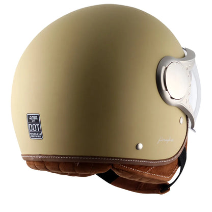 AXOR Retro Jet West Dull Desert Storm Half Face Helmet