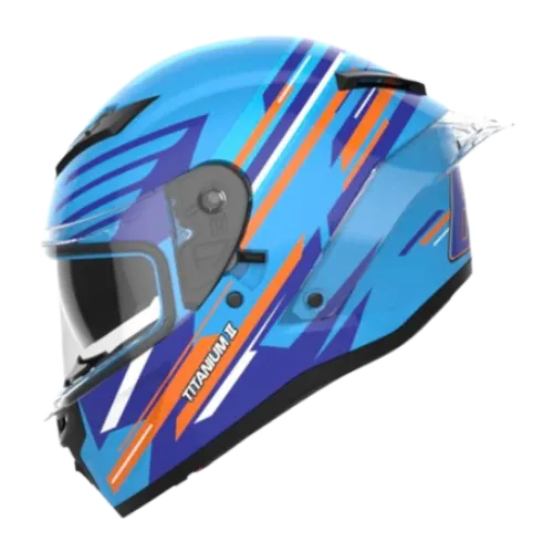 RIDEX Titanium King Fisher Glossy Full Face Helmet
