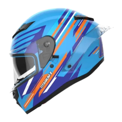 RIDEX Titanium King Fisher Glossy Full Face Helmet