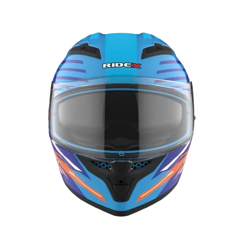 RIDEX Titanium King Fisher Glossy Full Face Helmet