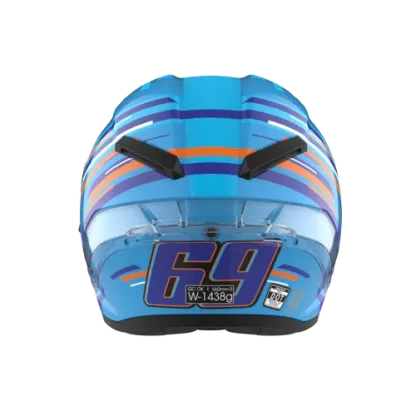RIDEX Titanium King Fisher Glossy Full Face Helmet