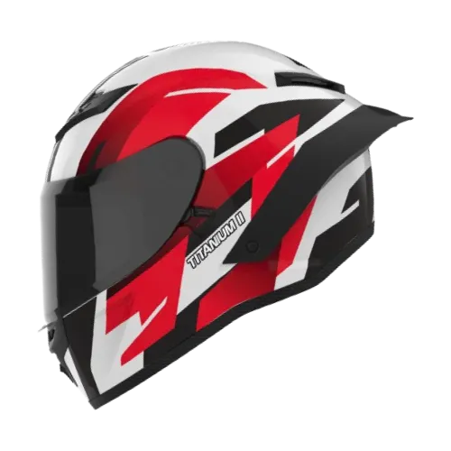 RIDEX Titanium White Hawk Glossy Full Face Helmet