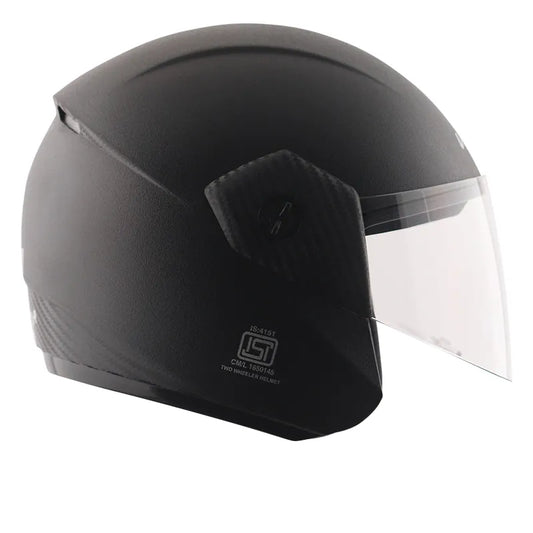 VEGA Ridge Black Half Face Helmet