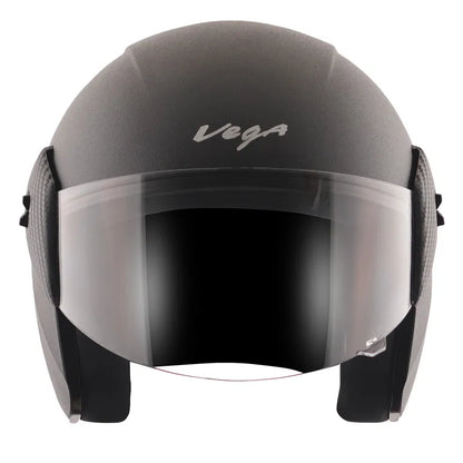 VEGA Ridge Black Half Face Helmet