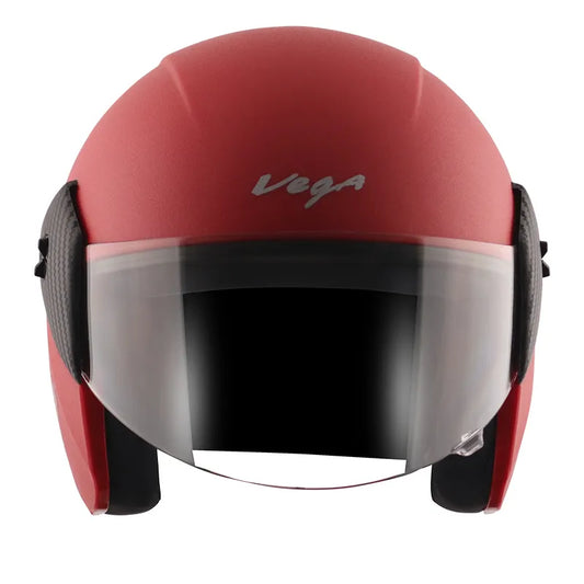 VEGA Ridge Red Half Face Helmet