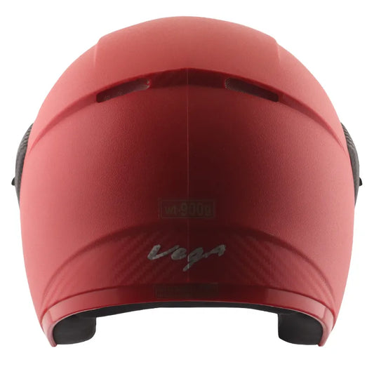 VEGA Ridge Red Half Face Helmet