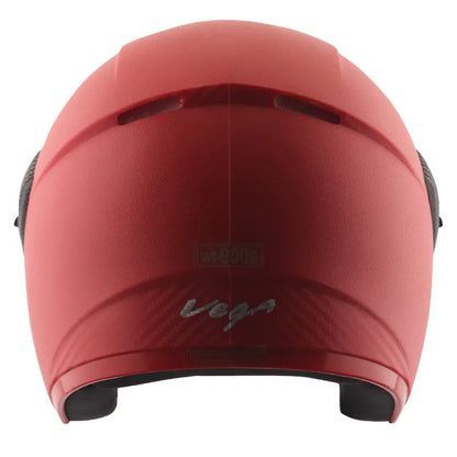 VEGA Ridge Red Half Face Helmet
