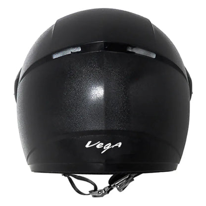 VEGA Ridge With Peak Black Half Face Helmet