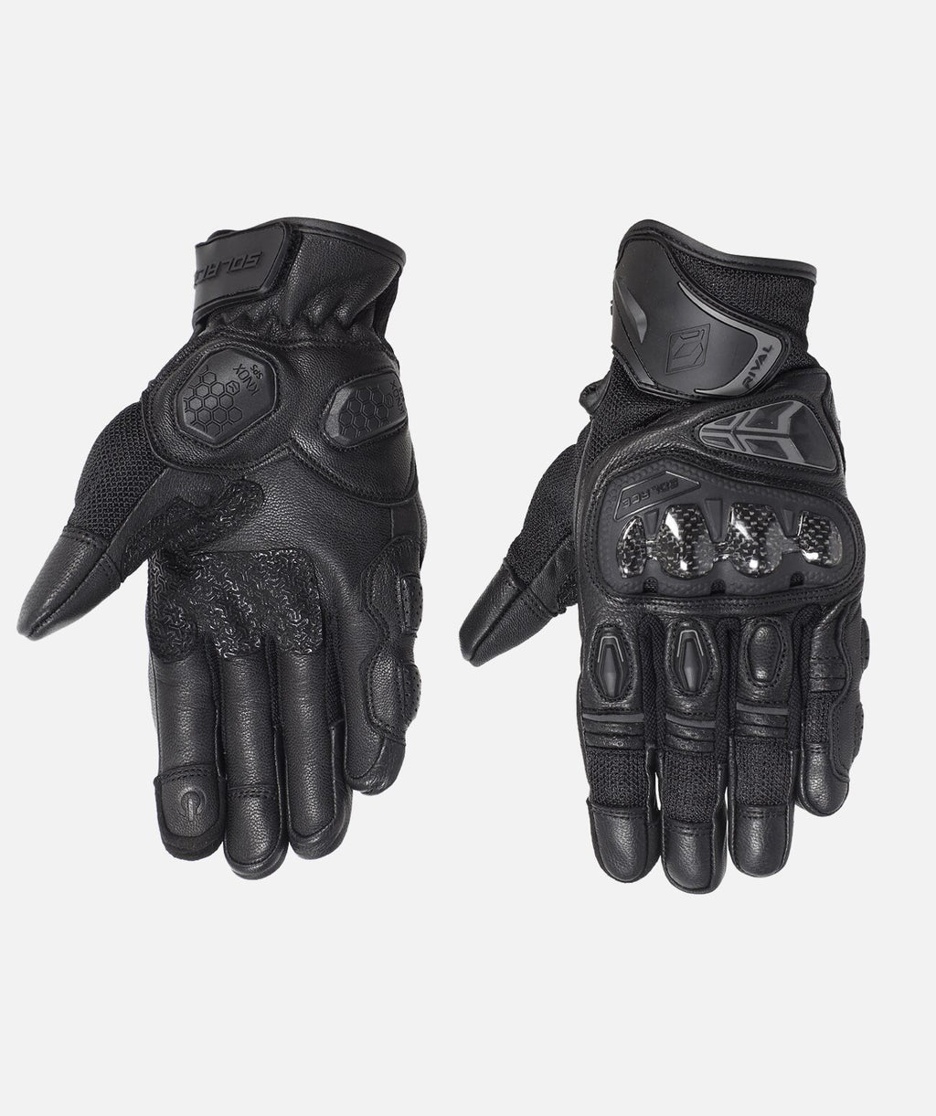 SOLACE Rival Black Gloves Riding Gears