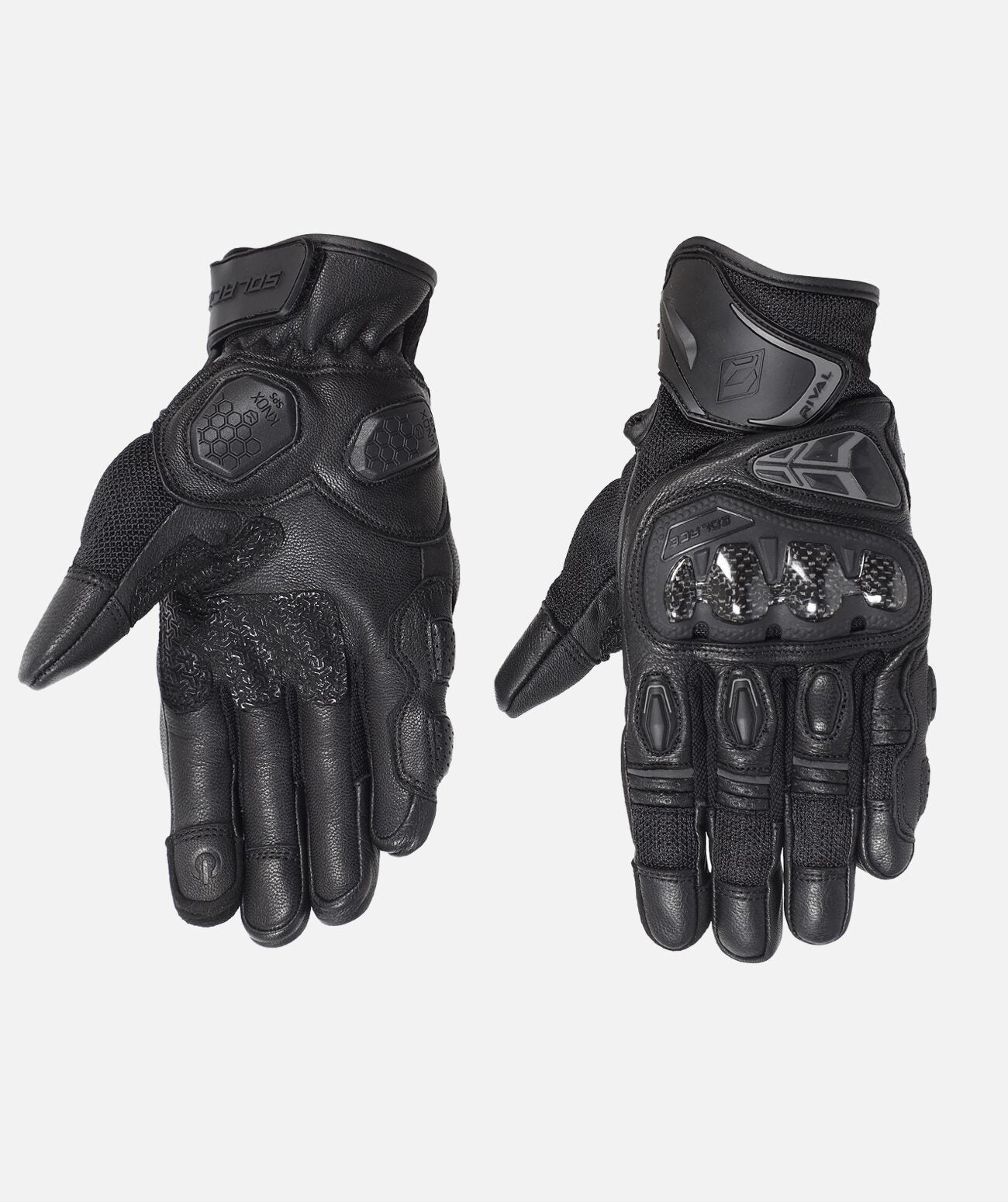 SOLACE Rival Black Gloves Riding Gears