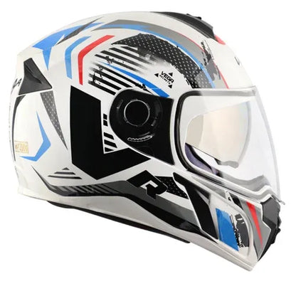 VEGA Ryker Attic White Blue Full Face Helmet