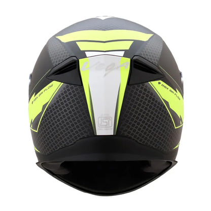 VEGA Ryker Bolder Dull Black Neon Yellow Full Face Helmet