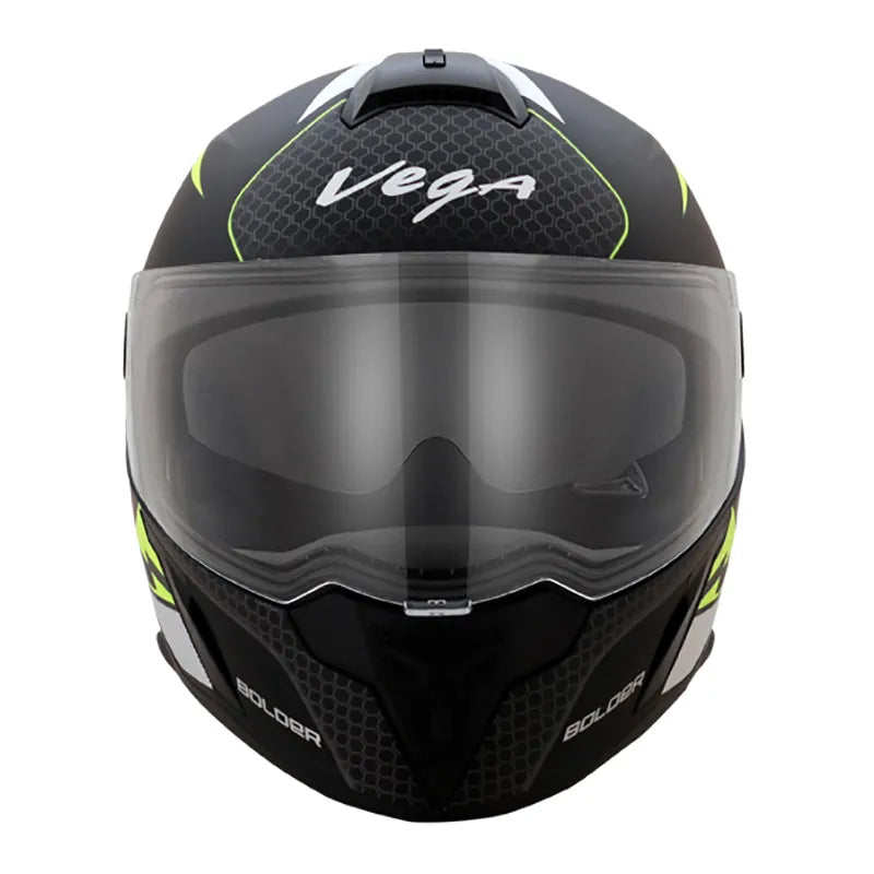 VEGA Ryker Bolder Dull Black Neon Yellow Full Face Helmet