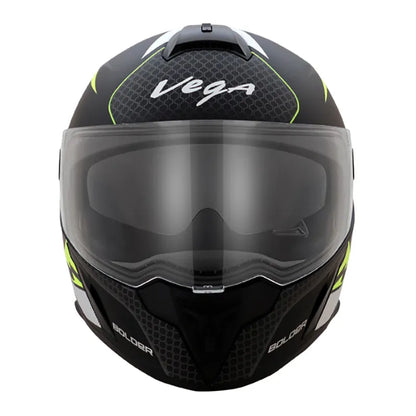 VEGA Ryker Bolder Dull Black Neon Yellow Full Face Helmet