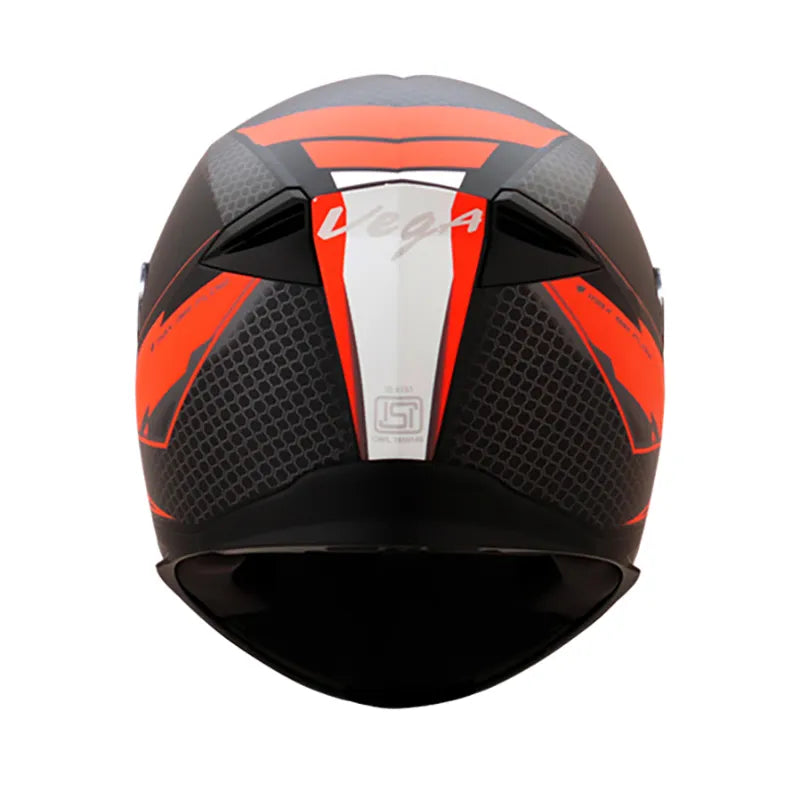 VEGA Ryker Bolder Dull Black Orange Full Face Helmet
