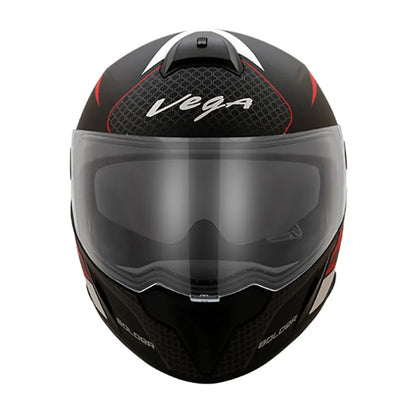 VEGA Ryker Bolder Dull Black Red Full Face Helmet