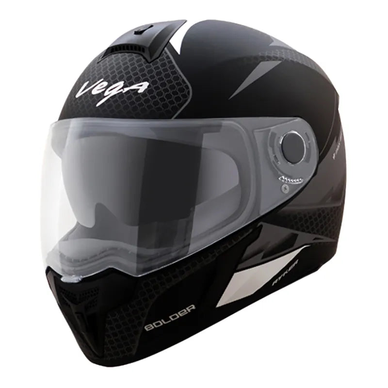 VEGA Ryker Bolder Dull Black Silver Full Face Helmet