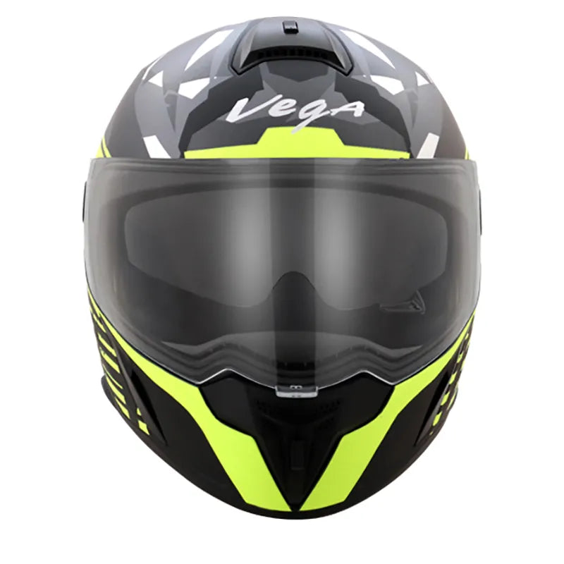 VEGA Ryker Camo Dull Black Neon Yellow Full Face Helmet