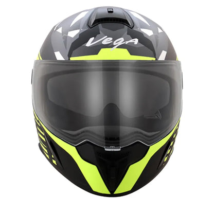 VEGA Ryker Camo Dull Black Neon Yellow Full Face Helmet