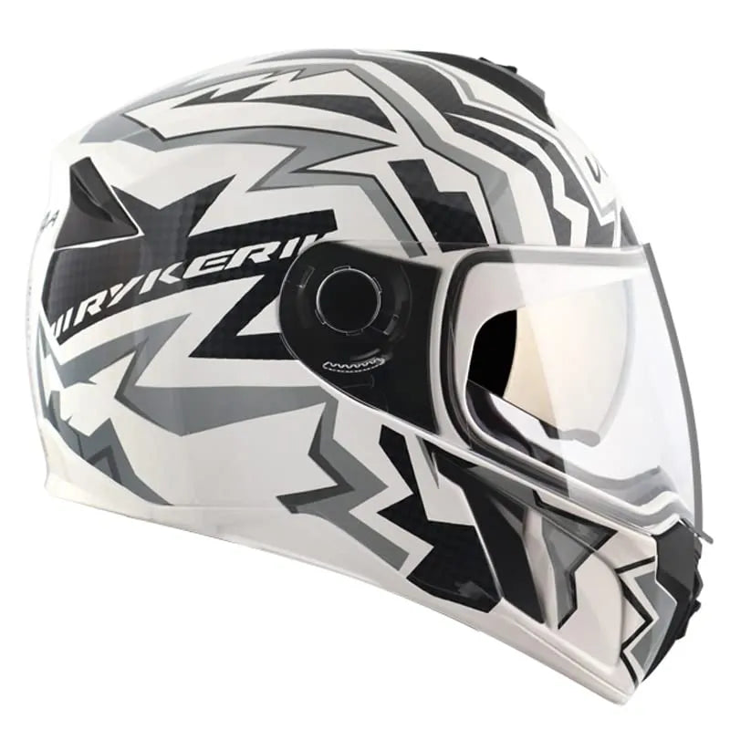 VEGA Ryker Elite White Grey Full Face Helmet