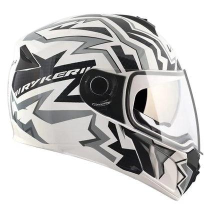 VEGA Ryker Elite White Grey Full Face Helmet