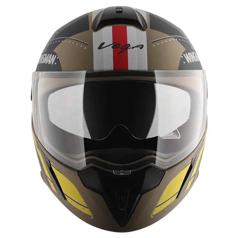 VEGA Ryker Wingman Dull Desert Storm Neon Yellow Full Face Helmet