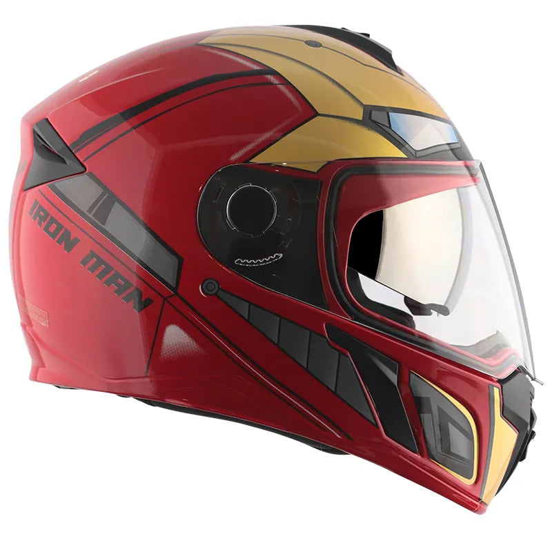 VEGA Ryker Dx Marvel Iron Man Dull Red Gold Full Face Helmet