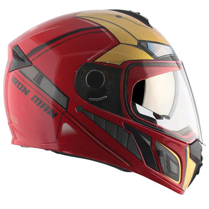 VEGA Ryker Dx Marvel Iron Man Dull Red Gold Full Face Helmet
