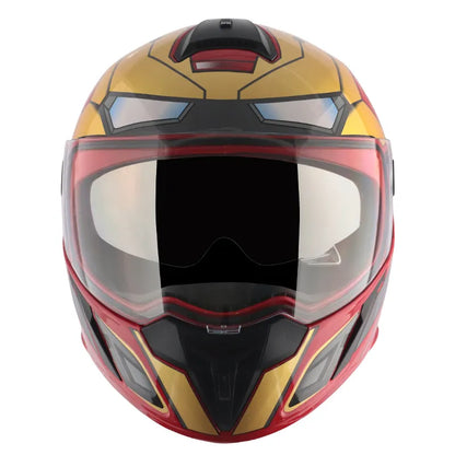 VEGA Ryker Dx Marvel Iron Man Dull Red Gold Full Face Helmet