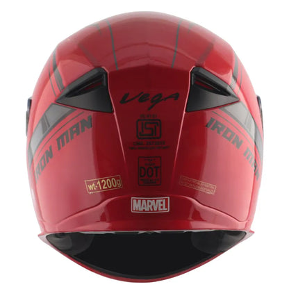 VEGA Ryker Dx Marvel Iron Man Dull Red Gold Full Face Helmet